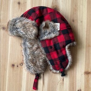 NEW Plaid Fur Trapper Hat